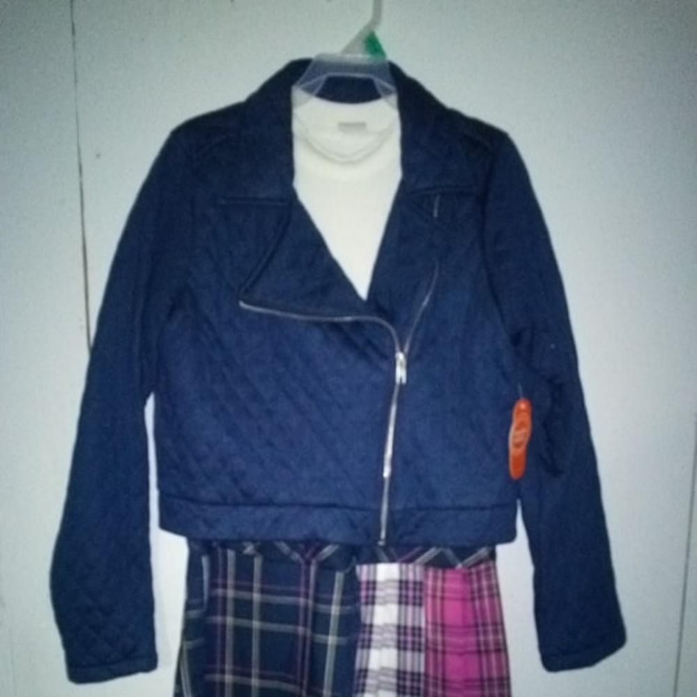 Wonder Nation Dress+Moto Jacket NWT